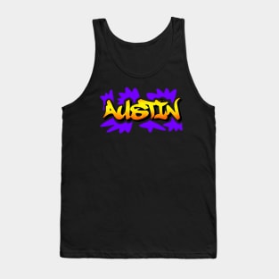 AUSTIN Urban Street Graffiti Style Name Piece Tank Top